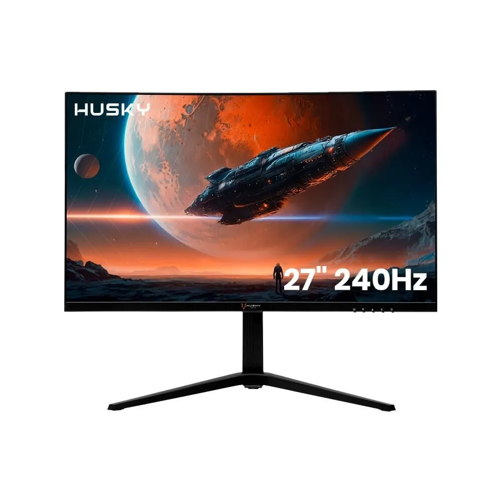 Monitor Gamer Curvo Husky Blizzard 27' LED Full HD, 240Hz, 1ms, HDMI e DisplayPort, 99% sRGB, Adaptive Sync, Ajuste de Altura - HGMT006 — foto 2