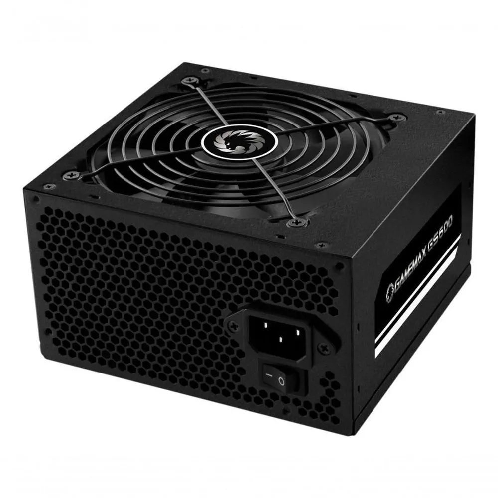 Fonte Gamemax GS600, 600W, 80 Plus White, PFC Ativo, Com Cabo, Preto - GS600 — foto 2