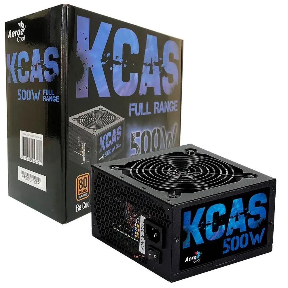 Fonte Aerocool KCAS, 500W, 80 Plus Bronze, PFC Ativo, Sem Cabo, Preto - EN53367 — foto 4