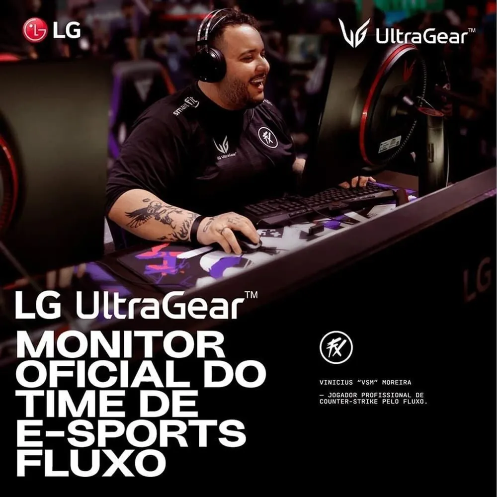 Monitor Gamer LG UltraGear 27", FHD, 180Hz, 1ms, IPS, DP e HDMI, HDR10, FreeSync, G-Sync - 27GS60F-B — foto 4
