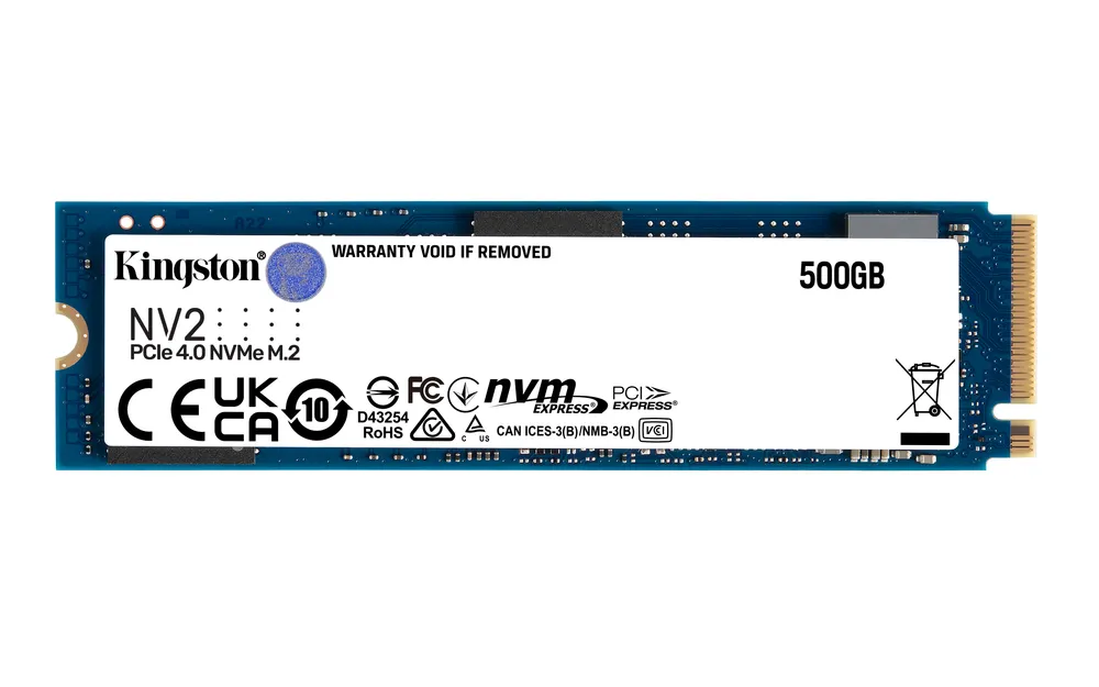 SSD Kingston NV2, 500GB, M.2 2280, NVMe PCIe 4.0 x4, Leitura: 3.500MB/s, Gravação: 2.100MB/s - SNV2S/500G — foto 2