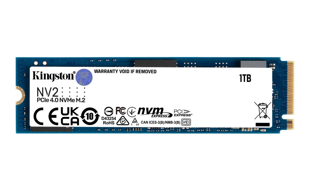 SSD Kingston NV2, 1TB, M.2 2280, NVMe PCIe 4.0 x4, Leitura: 3.500MB/s, Gravação: 2.100MB/s - SNV2S/1000G — foto 2