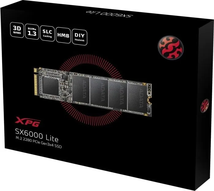 SSD XPG SX6000 Lite 512GB, M.2 2280, PCIe Gen3x4 NVMe, Leitura 1800MB/s e Gravação 1200MB/s - ASX6000LNP-512GT-C — foto 3