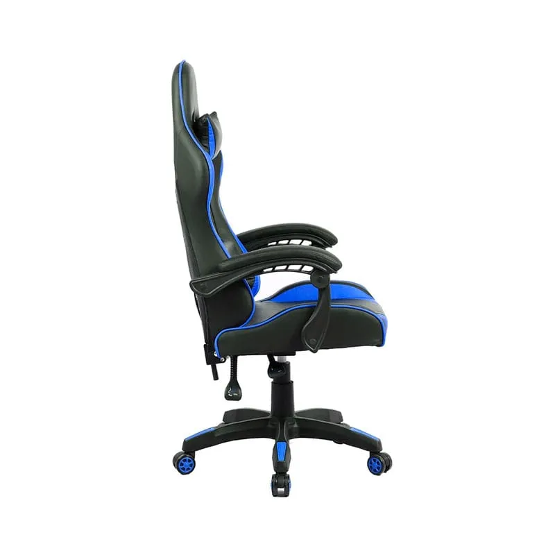 Cadeira Gamer Level LVC01DN, Revestimento em Couro Sintético, Até 100 kg, Reclinável até 180°, Apoio de Braço 2D, Azul - LV-C01DN — foto 2