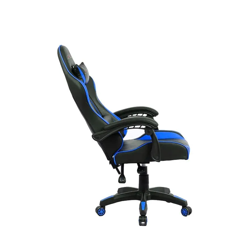 Cadeira Gamer Level LVC01DN, Revestimento em Couro Sintético, Até 100 kg, Reclinável até 180°, Apoio de Braço 2D, Azul - LV-C01DN — foto 3