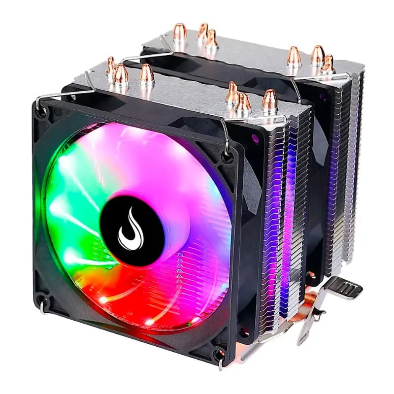 Air Cooler Rise Mode Gamer G800 RGB, Dual Tower, 2x 90mm, 6 Heatpipes de Cobre, TDP 130W, Intel/AMD - RM-AC-O8-RGB — foto 2