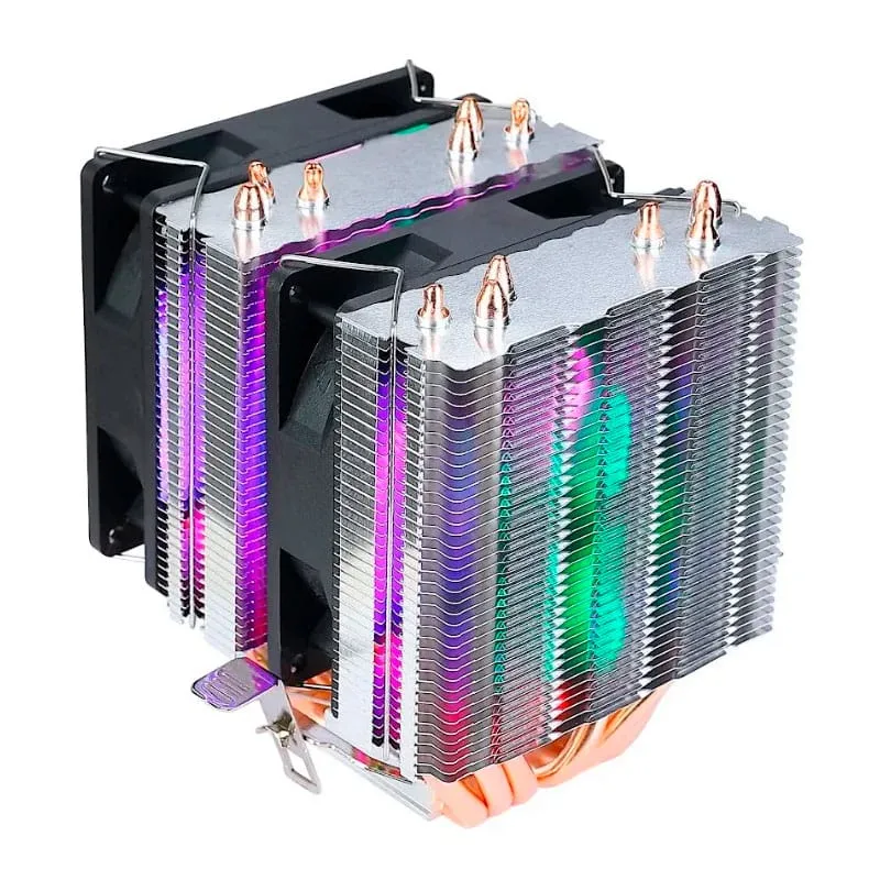 Air Cooler Rise Mode Gamer G800 RGB, Dual Tower, 2x 90mm, 6 Heatpipes de Cobre, TDP 130W, Intel/AMD - RM-AC-O8-RGB — foto 4