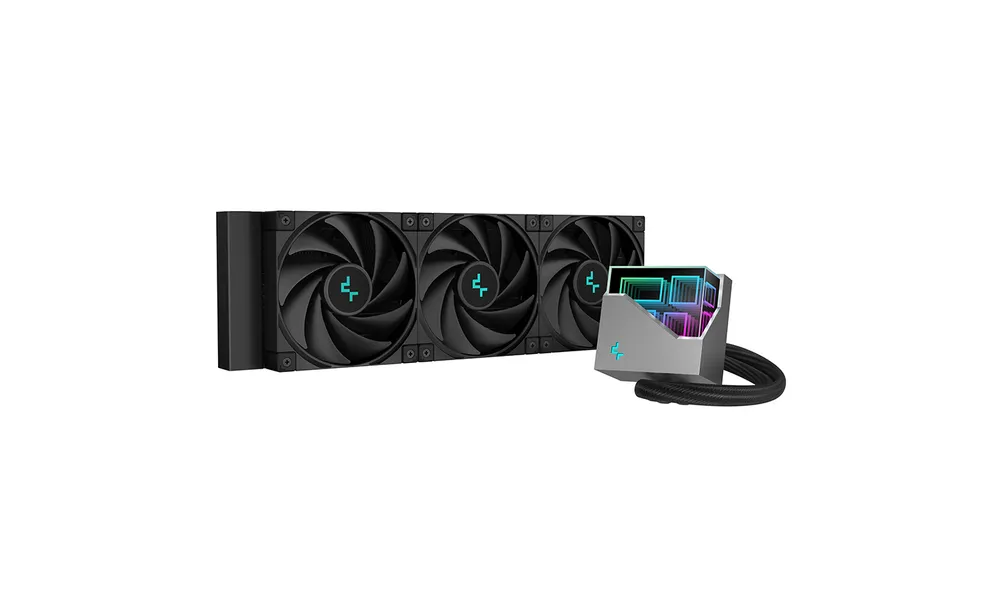 Water Cooler DeepCool LT720 360mm ARGB - Radiador 360mm, 3 Fans FK120 PWM, Bomba 3100 RPM, Bloco Infinity Mirror, Intel/AMD - R-LT720-BKAMNF-G-1 — foto 2