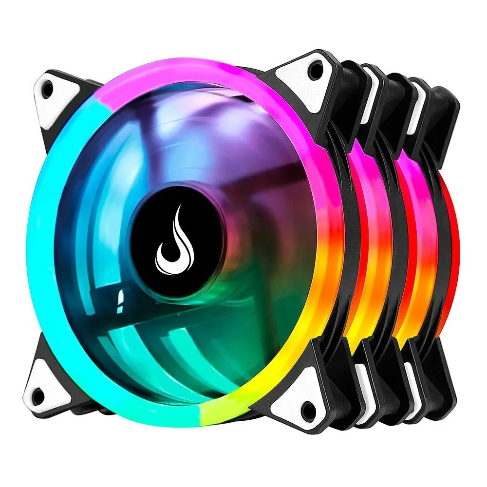 Kit 3 ventoinhas Rise Mode Energy ARGB 120 mm LED endereçável 5V para gabinete — foto 2