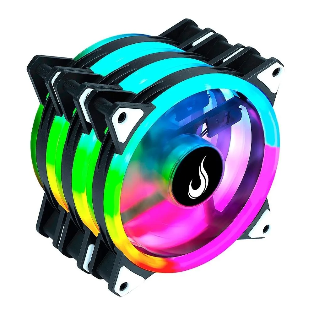 Kit 3 ventoinhas Rise Mode Energy ARGB 120 mm LED endereçável 5V para gabinete — foto 3
