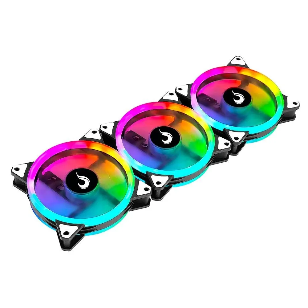 Kit 3 ventoinhas Rise Mode Energy ARGB 120 mm LED endereçável 5V para gabinete — foto 4