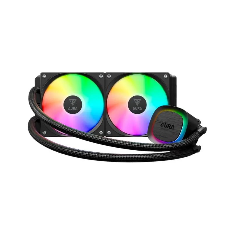 Water Cooler Gamdias Aura GL240 V2 240mm ARGB, 2 Fans 120mm, Intel/AMD, Preto - AURA-GL240-V2 — foto 2