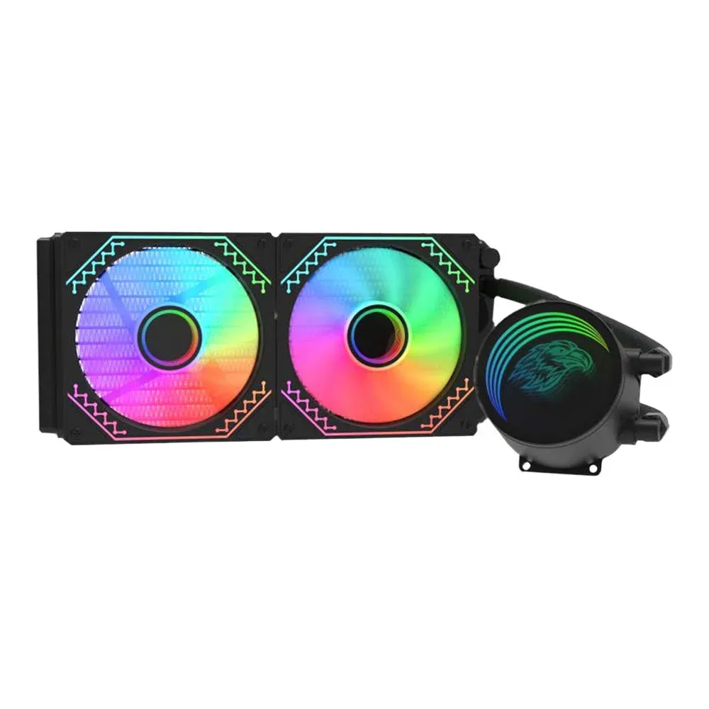 Water Cooler K-Mex Infinite Space 240mm ARGB, 2 Fans 120mm, Intel/AMD, Preto - WAC7F12QFTDAB0X — foto 2