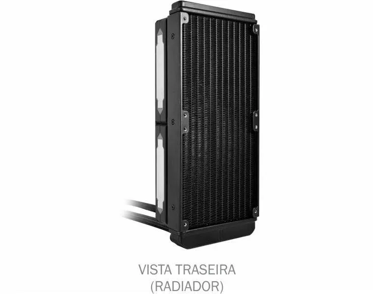 Water Cooler K-Mex Infinite Space 240mm ARGB, 2 Fans 120mm, Intel/AMD, Preto - WAC7F12QFTDAB0X — foto 4