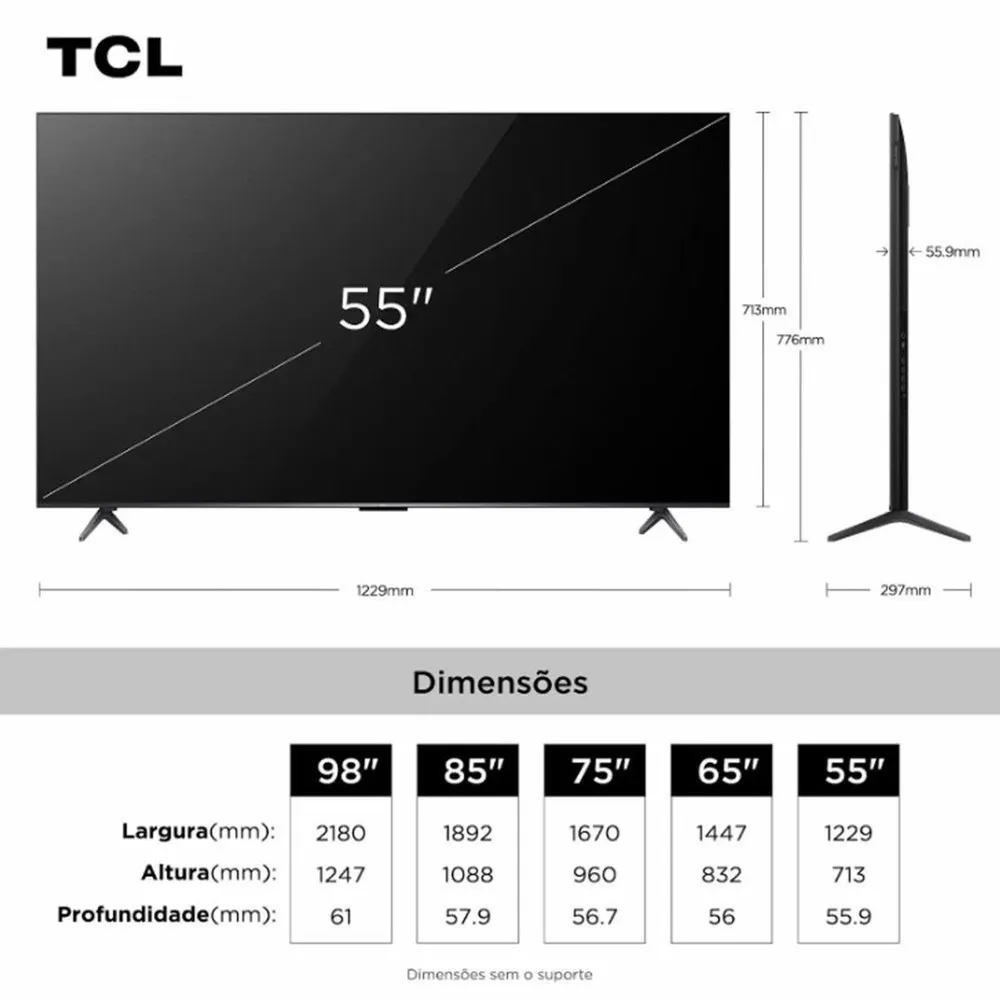 TCL 55" C6K Premium QD-Mini LED QLED 4K 144Hz Google TV com Áudio Onkyo 2.1 — foto 3