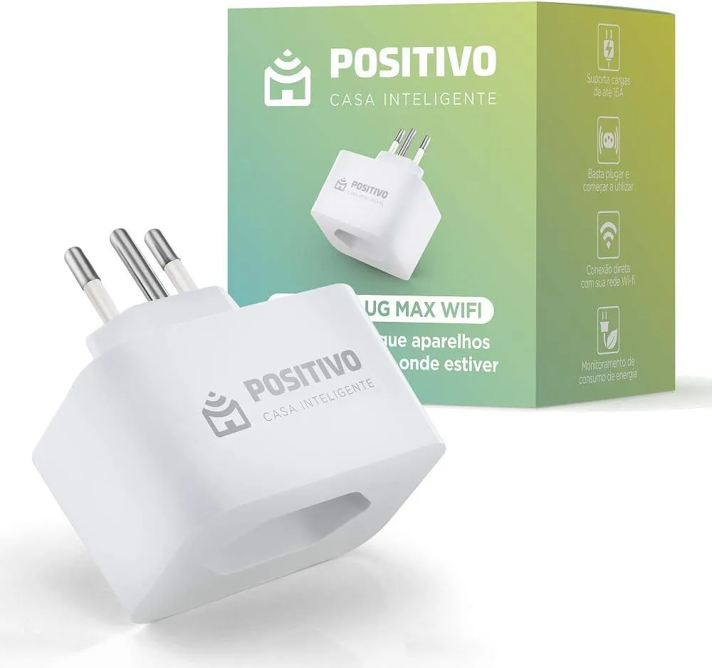 Tomada Inteligente Positivo Smart Plug Max Wi-Fi 16A 1600W Bivolt NBR 14136 Compatível com Alexa — foto 2