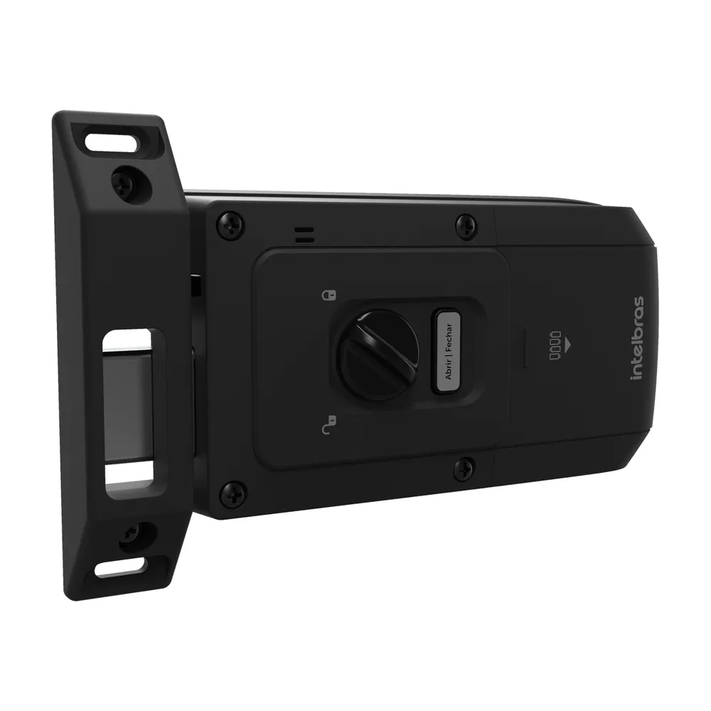 Fechadura Digital de Sobrepor Intelbras FR 10 - Abertura por Senha, Trancamento Automático e Alarme de Violação, Preta — foto 2