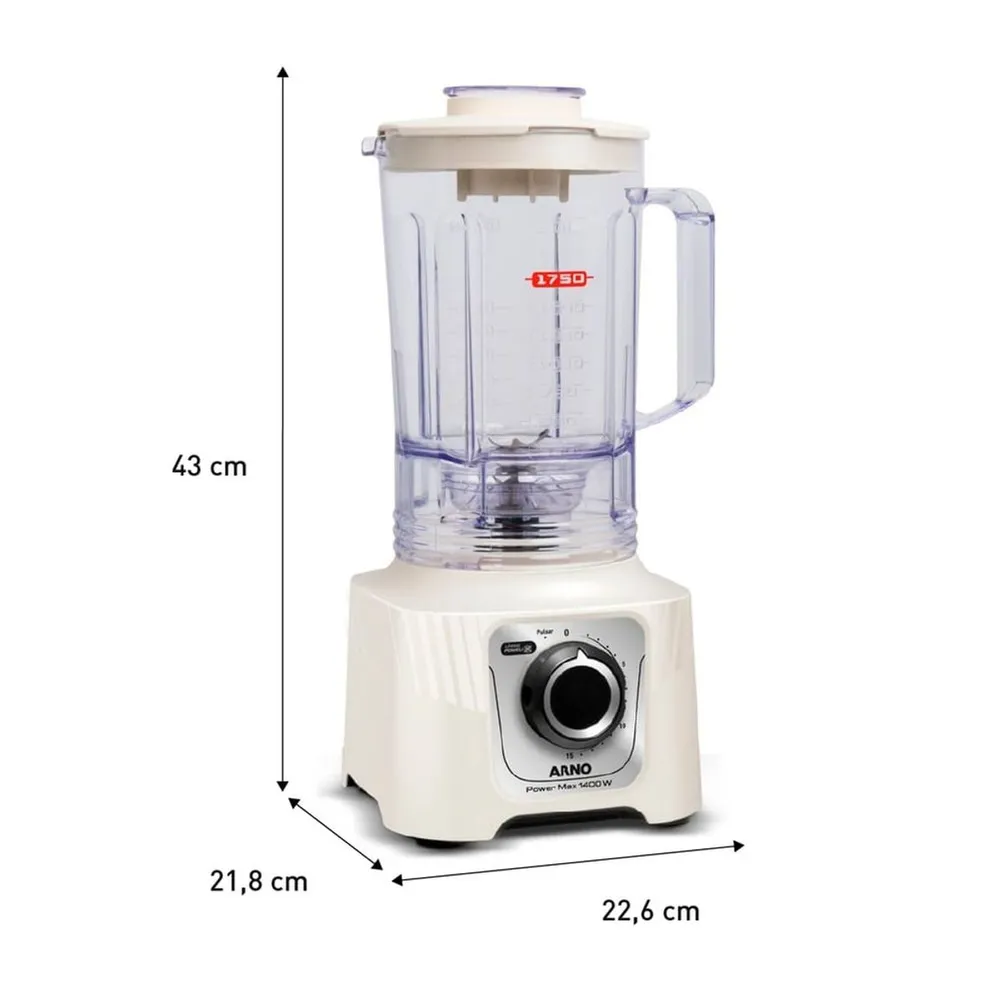 Liquidificador Arno Power Max 1400W 15 Velocidades 3,1L LN64 220V — foto 2