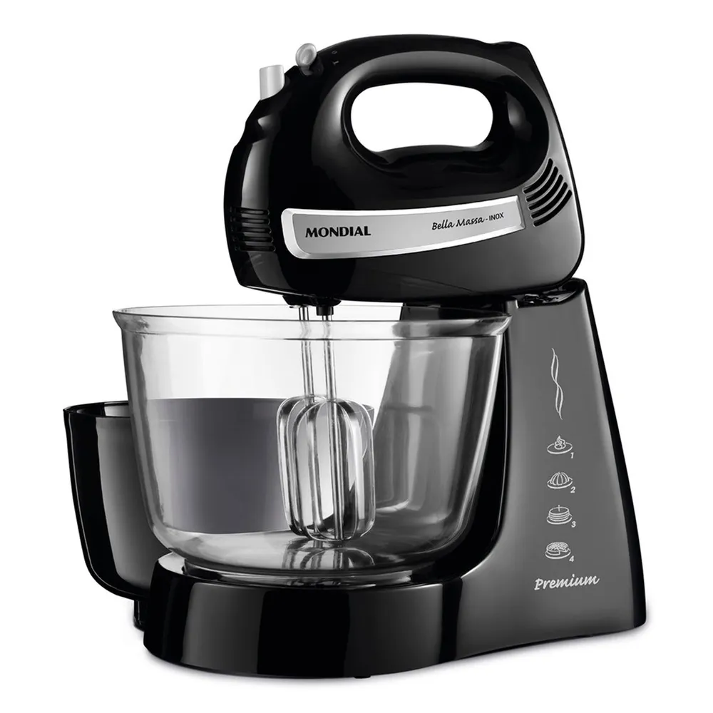 Batedeira Mondial Bella Massa Inox Premium 500W B-23 NP 220V — foto 2