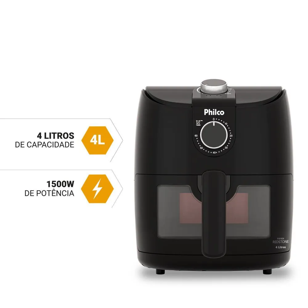 Air Fryer Philco Redstone PAF40A 4L 1500W 127V — foto 2
