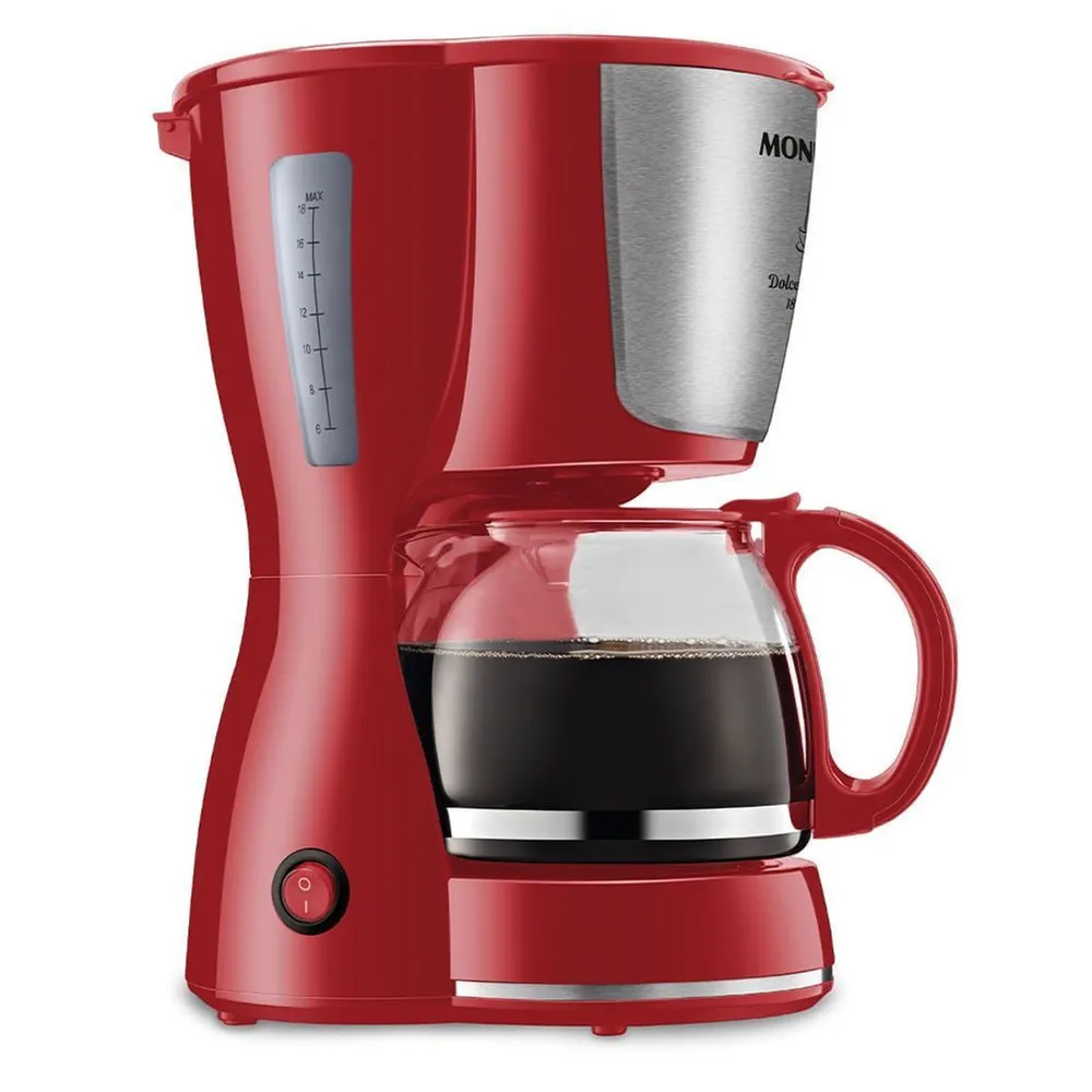 Cafeteira Elétrica Mondial Dolce Arome C-35-18X 18 Xícaras 550W Vermelho/Inox 127V — foto 2
