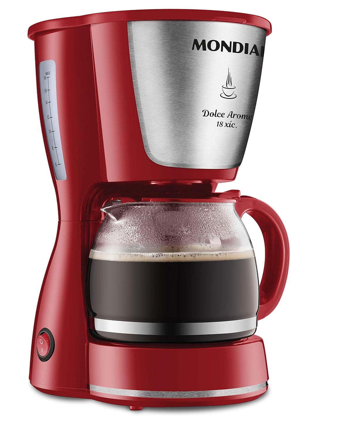 Cafeteira Elétrica Mondial Dolce Arome C-35-18X 18 Xícaras 550W Vermelho/Inox 127V