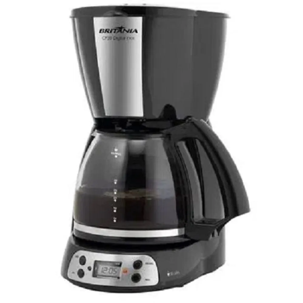 Cafeteira Elétrica Britânia CP38 Digital 38 Xícaras 800W Jarra de Inox Preto/Inox 127V — foto 2