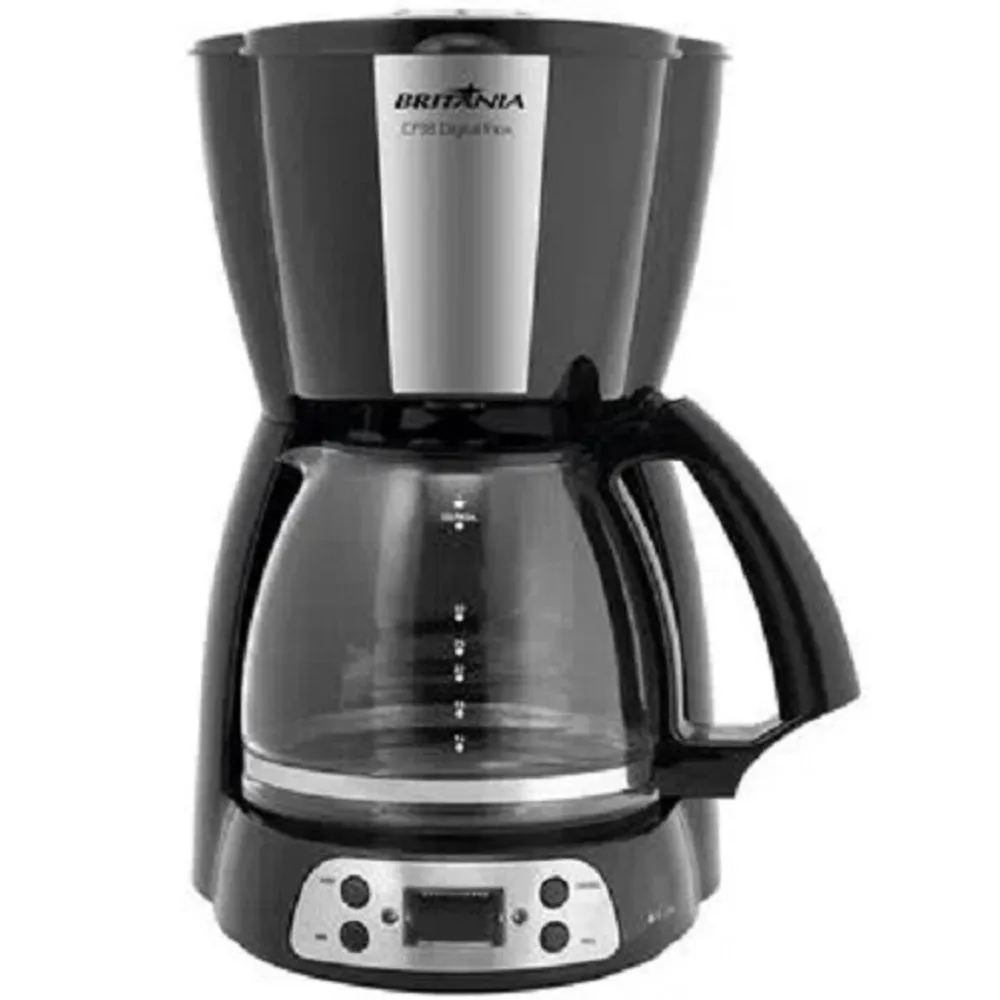 Cafeteira Elétrica Britânia CP38 Digital 38 Xícaras 800W Jarra de Inox Preto/Inox 127V — foto 3