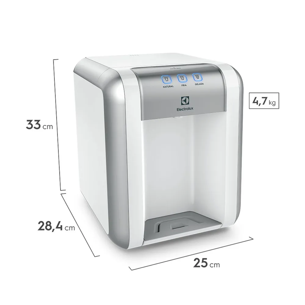 Purificador de Água Electrolux PE11B Compacto Refrigerado Painel Touch Bivolt Branco — foto 2