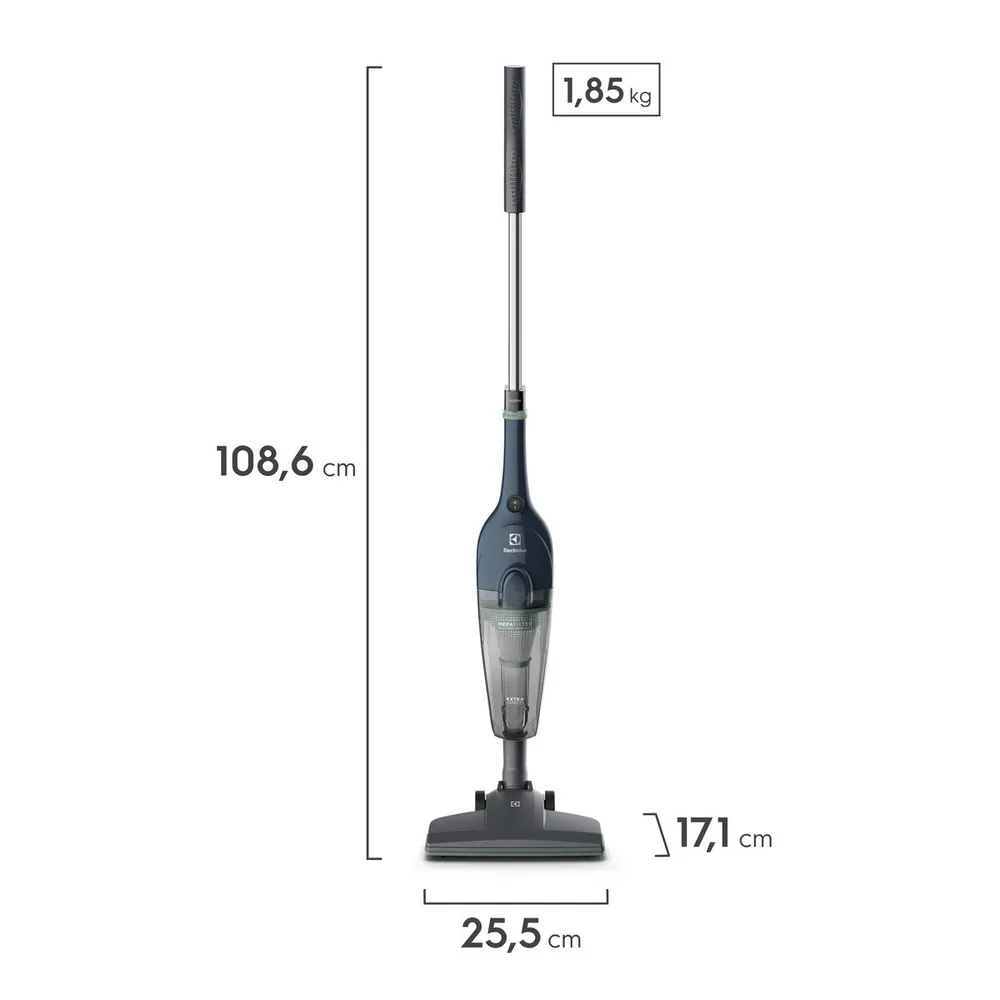 Aspirador de Po Vertical e de Mão Electrolux Power Speed Plus 2 em 1 1450W Filtro HEPA 1,6L 220V — foto 2