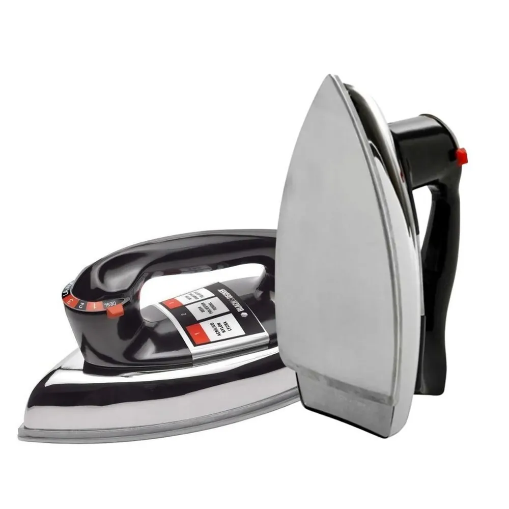 Ferro de Passar Roupa a Seco Black+Decker Base de Alumínio 1100W 7 Níveis de Temperatura 110V — foto 2