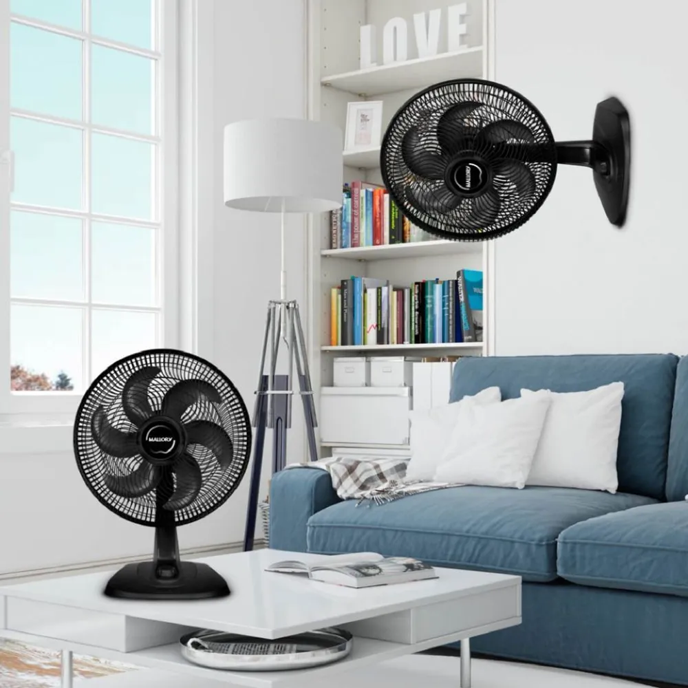 Ventilador de Mesa e Parede Mallory Turbo Fresh 40cm 6 Pas 126W Silencioso 127V — foto 4