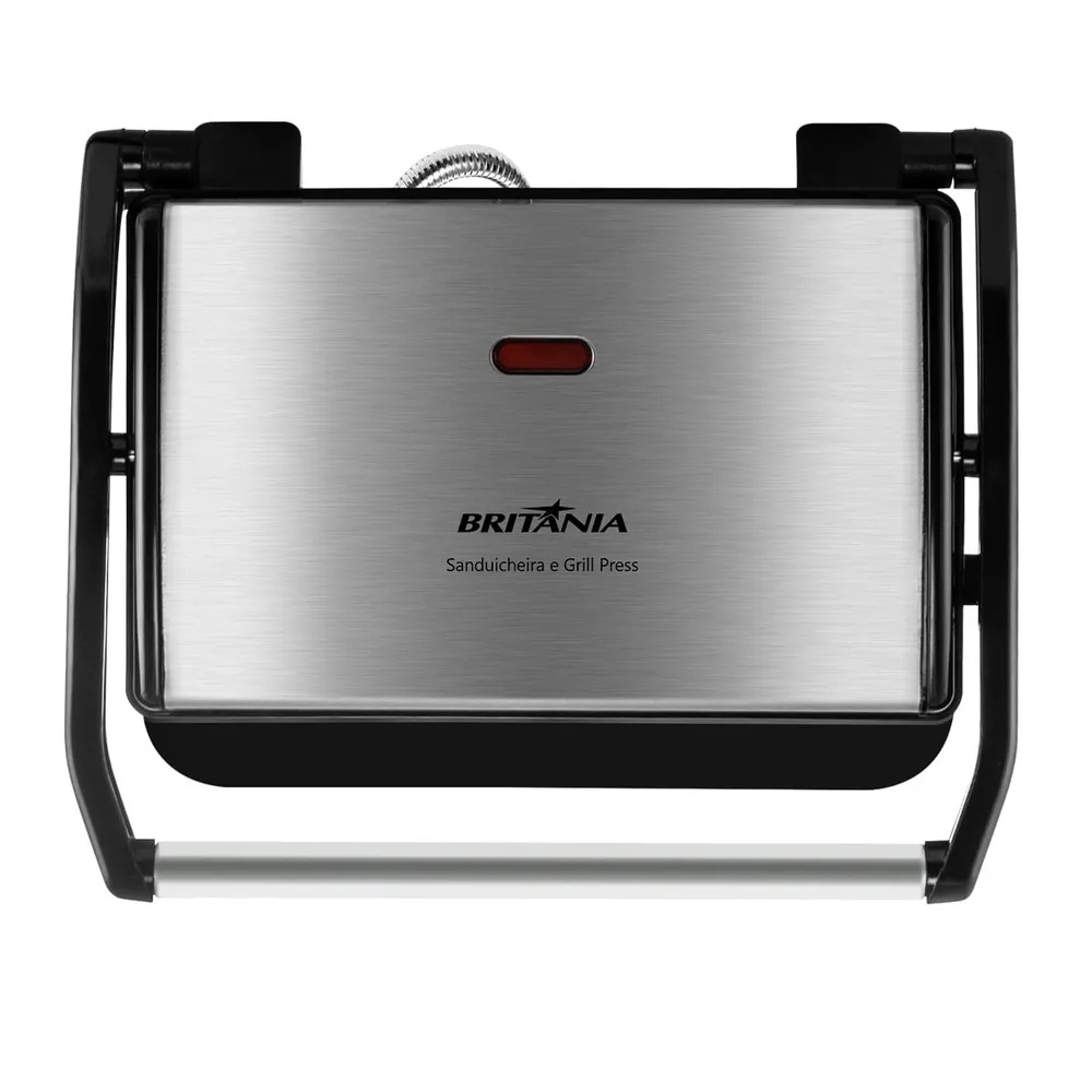 Sanduicheira e Grill Britânia Press BGR27I 2 em 1 850W Preto/Inox 220V — foto 4