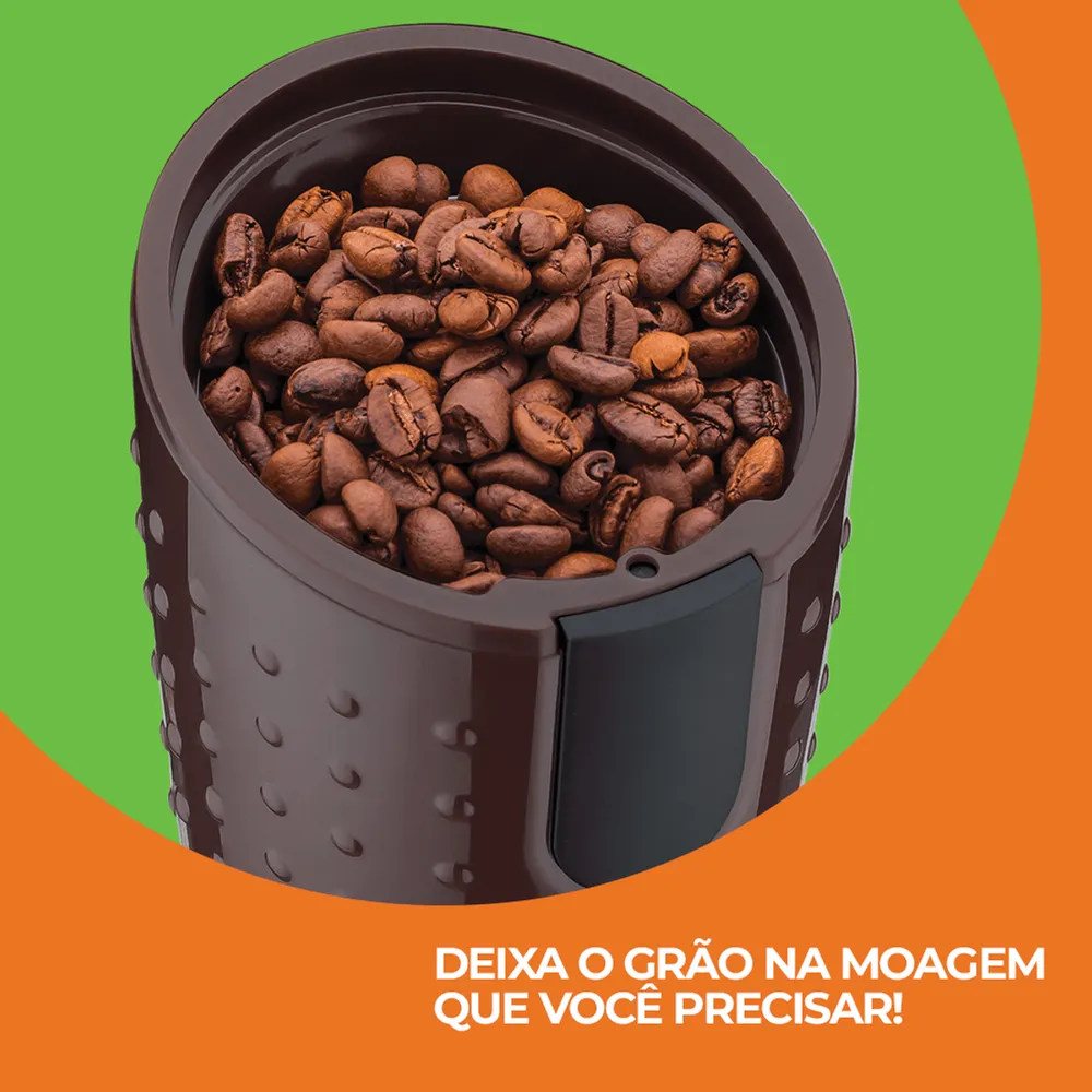 Moedor de Café Elétrico Cadence di Grano MDR302 150W Marrom 127V — foto 3