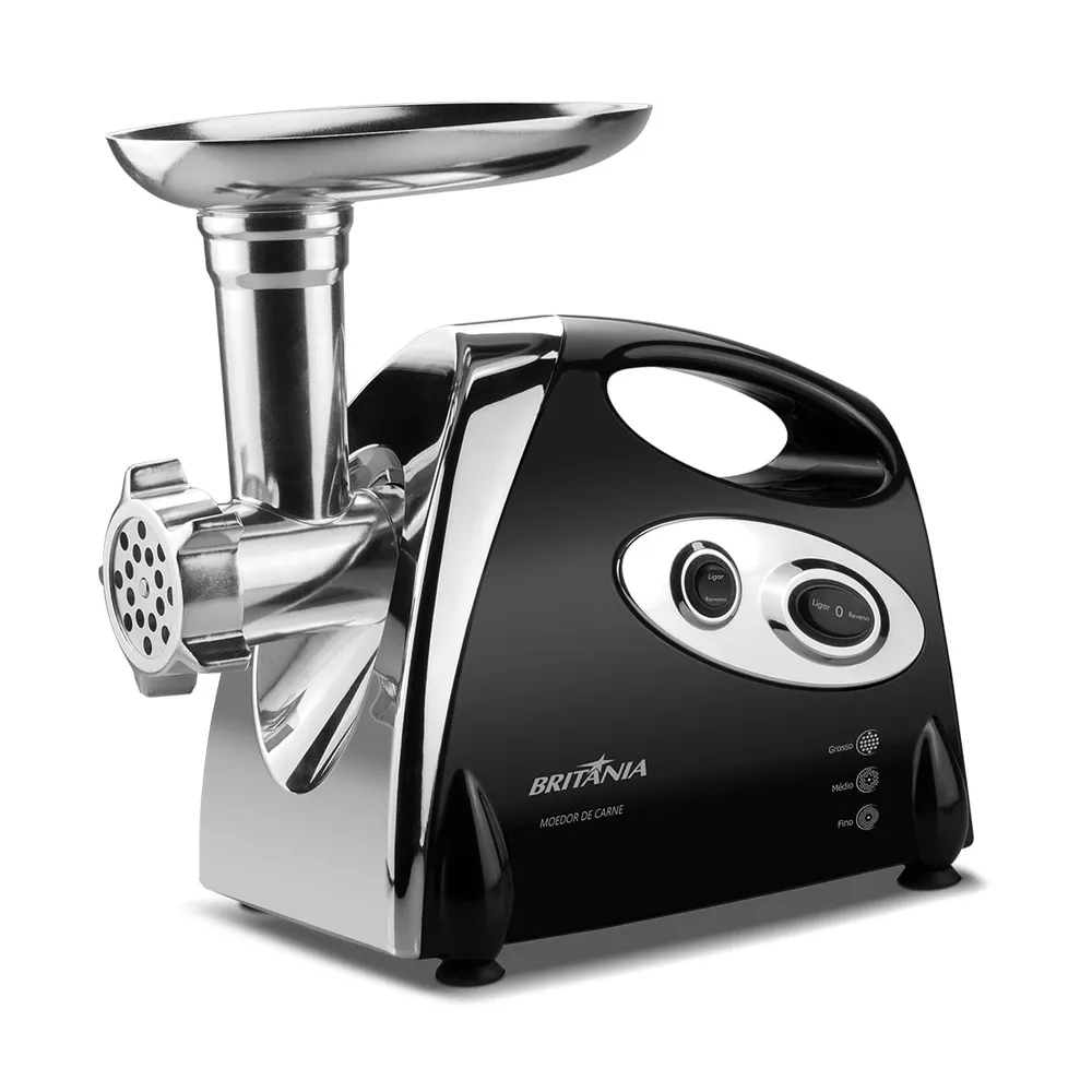 Moedor de Carne Elétrico Britânia 350W Preto Função Reversa 110V — foto 3