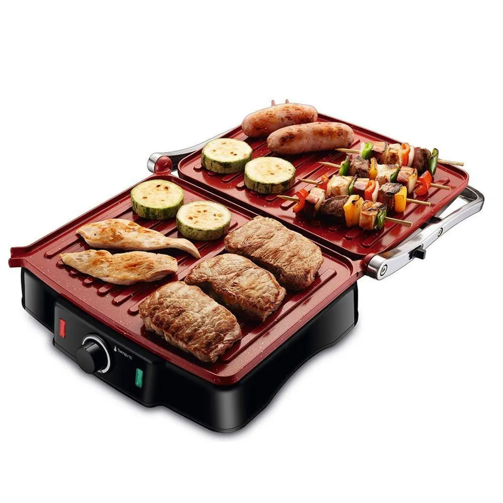 Grill de Contato / Sanduicheira Mondial Press Grill 180 PG-02 2000W Abertura 180° Preto/Inox 127V — foto 3
