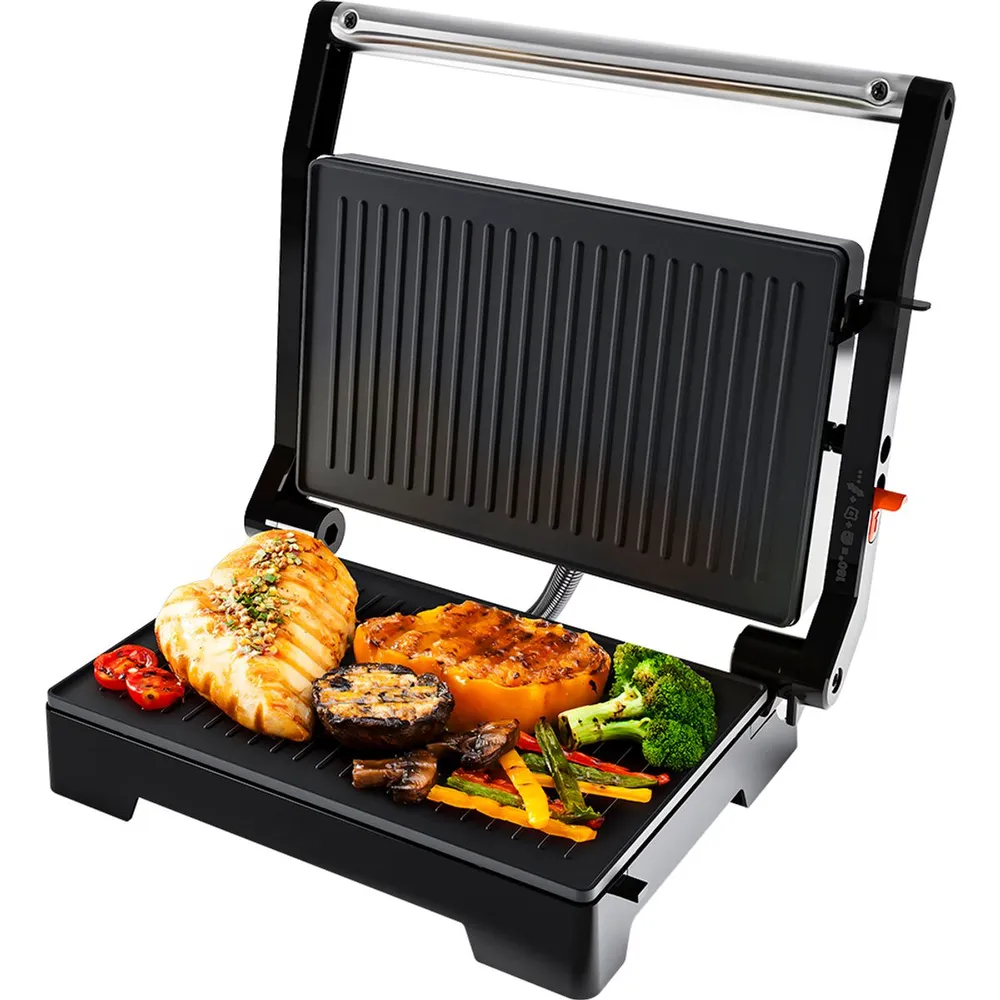 Grill de Contato Cadence Multiuso Contrast GRL616 1200W Duas Chapas Antiaderentes Preto 127V — foto 3