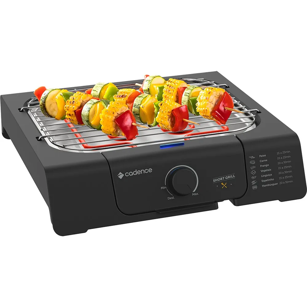 Churrasqueira / Grill de Mesa Elétrico Cadence Short Grill GRL805 Antiaderente 127V — foto 2
