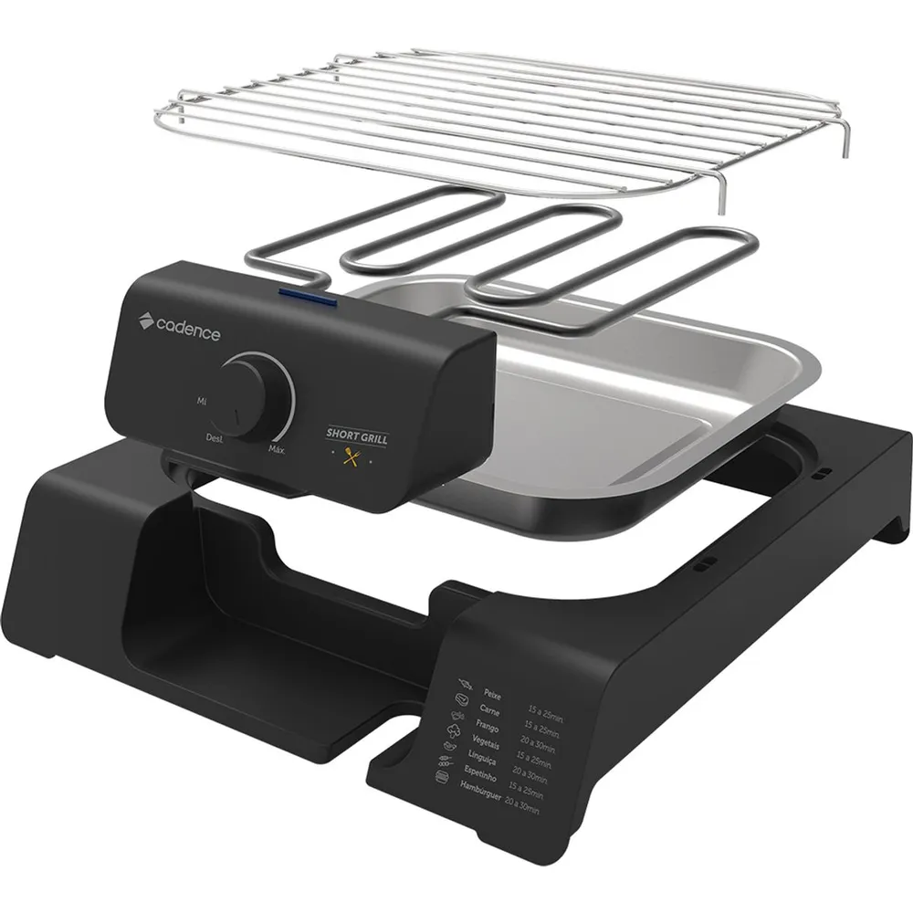 Churrasqueira / Grill de Mesa Elétrico Cadence Short Grill GRL805 Antiaderente 127V — foto 3