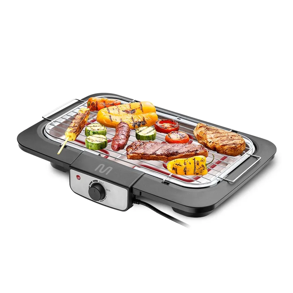 Churrasqueira / Grill de Mesa Elétrico Multilaser CE132 Grelha 40cm Painel Inox 220V — foto 2