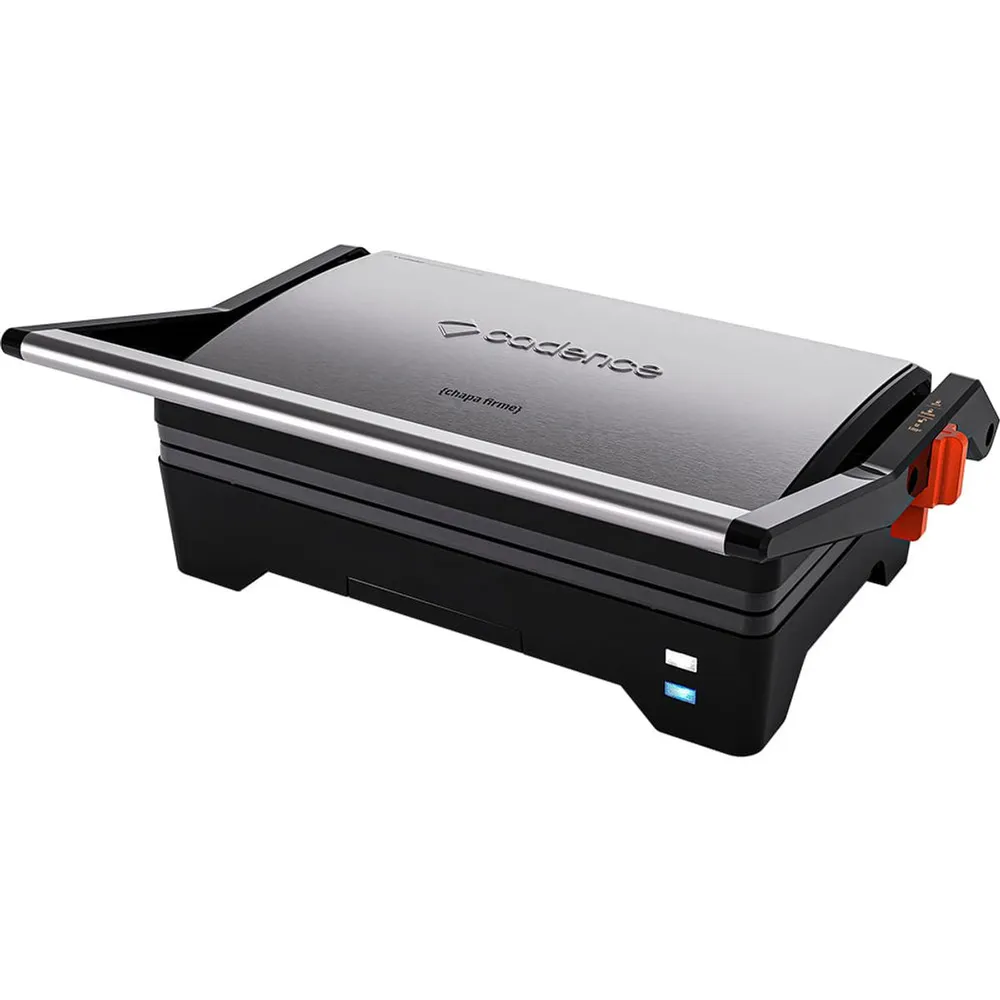 Chapa / Grill Elétrico Cadence Inox Chapa Firme 2 em 1 GRL621 1600W Inox 220V — foto 3