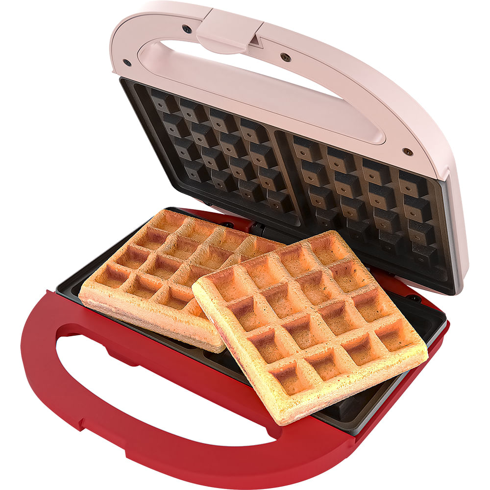 Máquina de Waffle Elétrica Cadence Duet WAF200 2 Waffles Antiaderente 220V