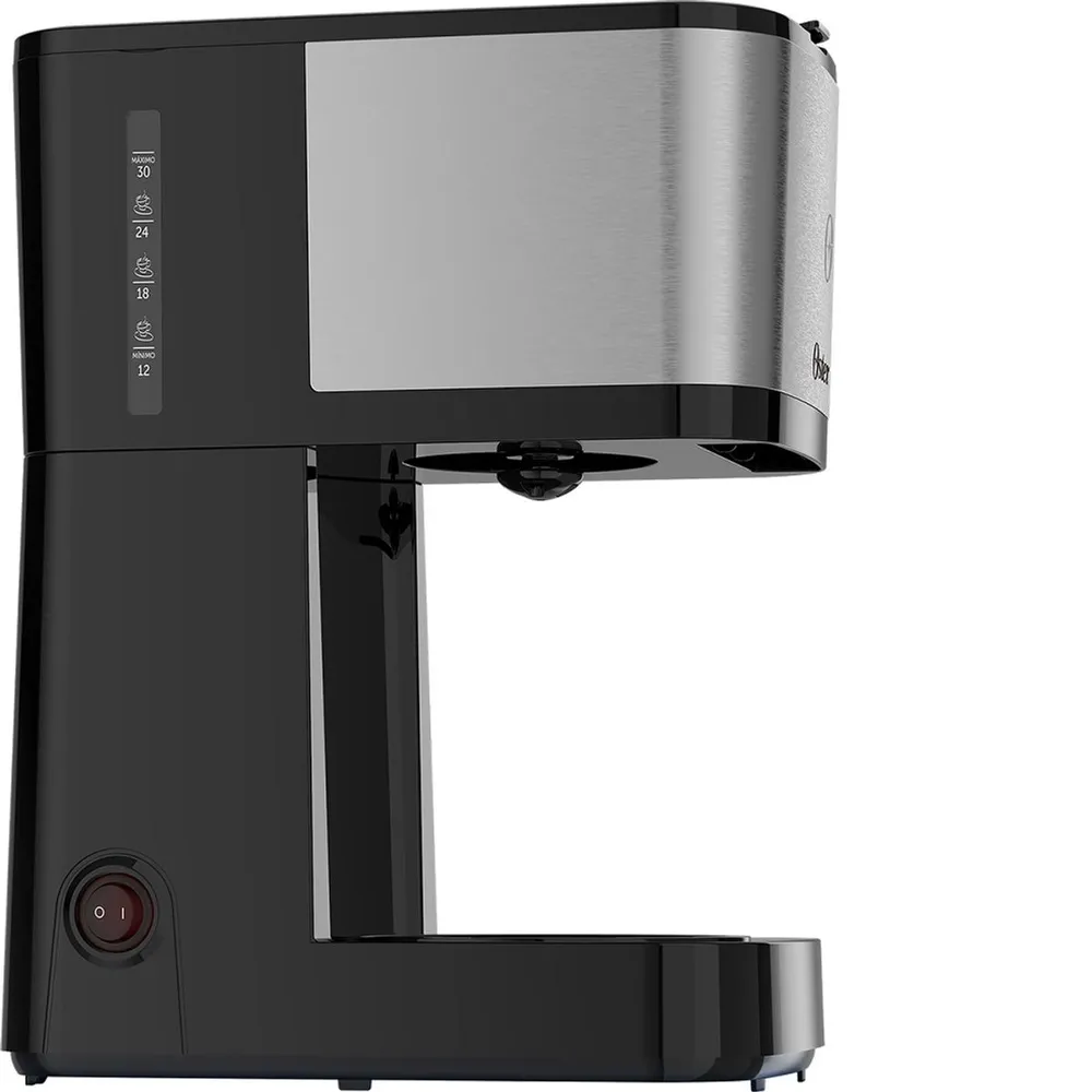 Cafeteira Elétrica Oster OCAF650 750W 1,2L 30 Xícaras com Jarra de Inox Preto/Inox 127V — foto 3