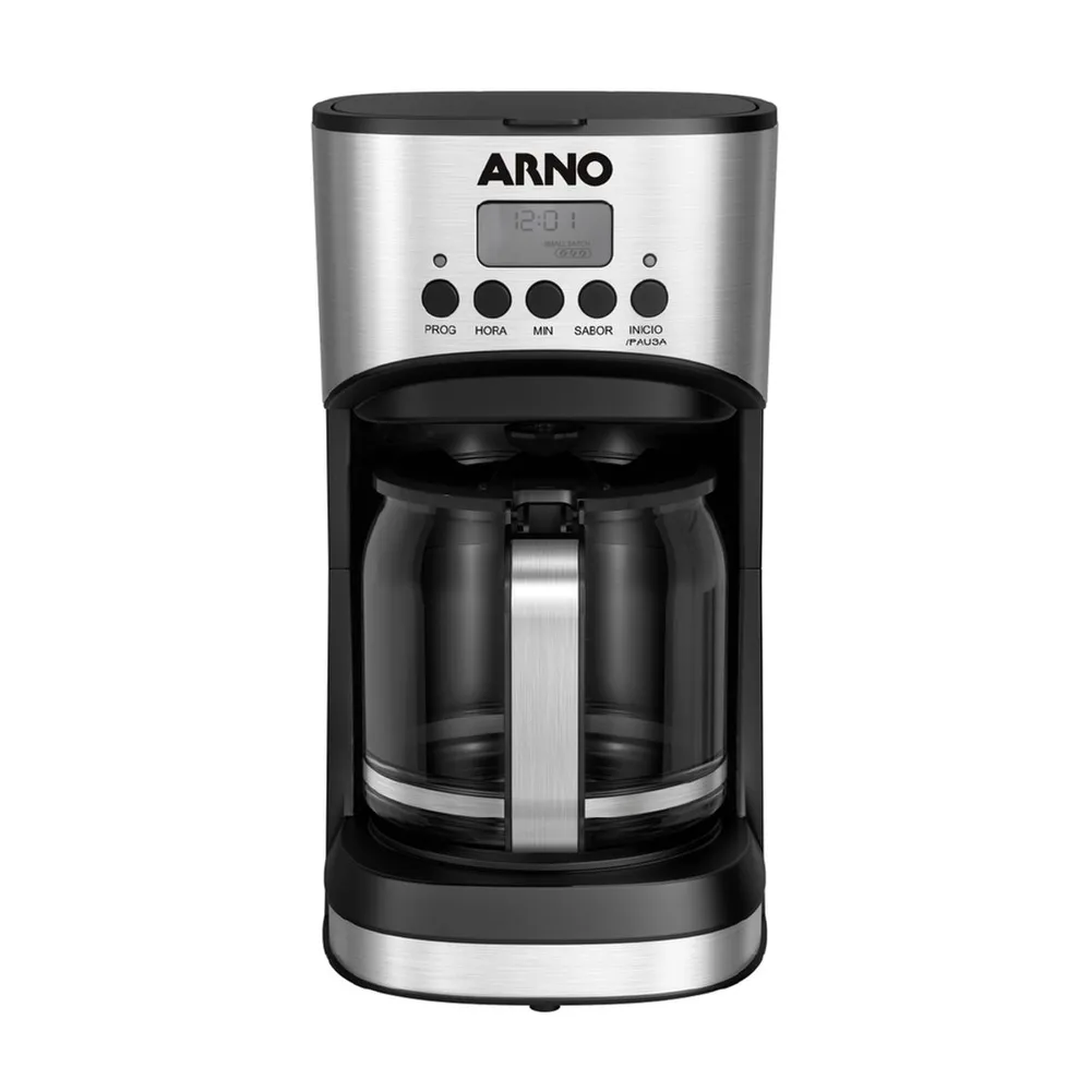 Cafeteira Elétrica de Filtro Digital Arno New Element CFNE 1000W 1,8L Programável Inox 127V — foto 2