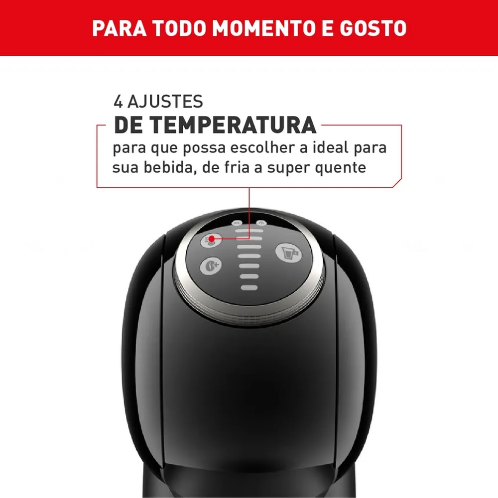 Cafeteira de Cápsula Nescafé Dolce Gusto Arno Genio S Plus DGS2 Automática Digital Preta 1340W 220V — foto 3
