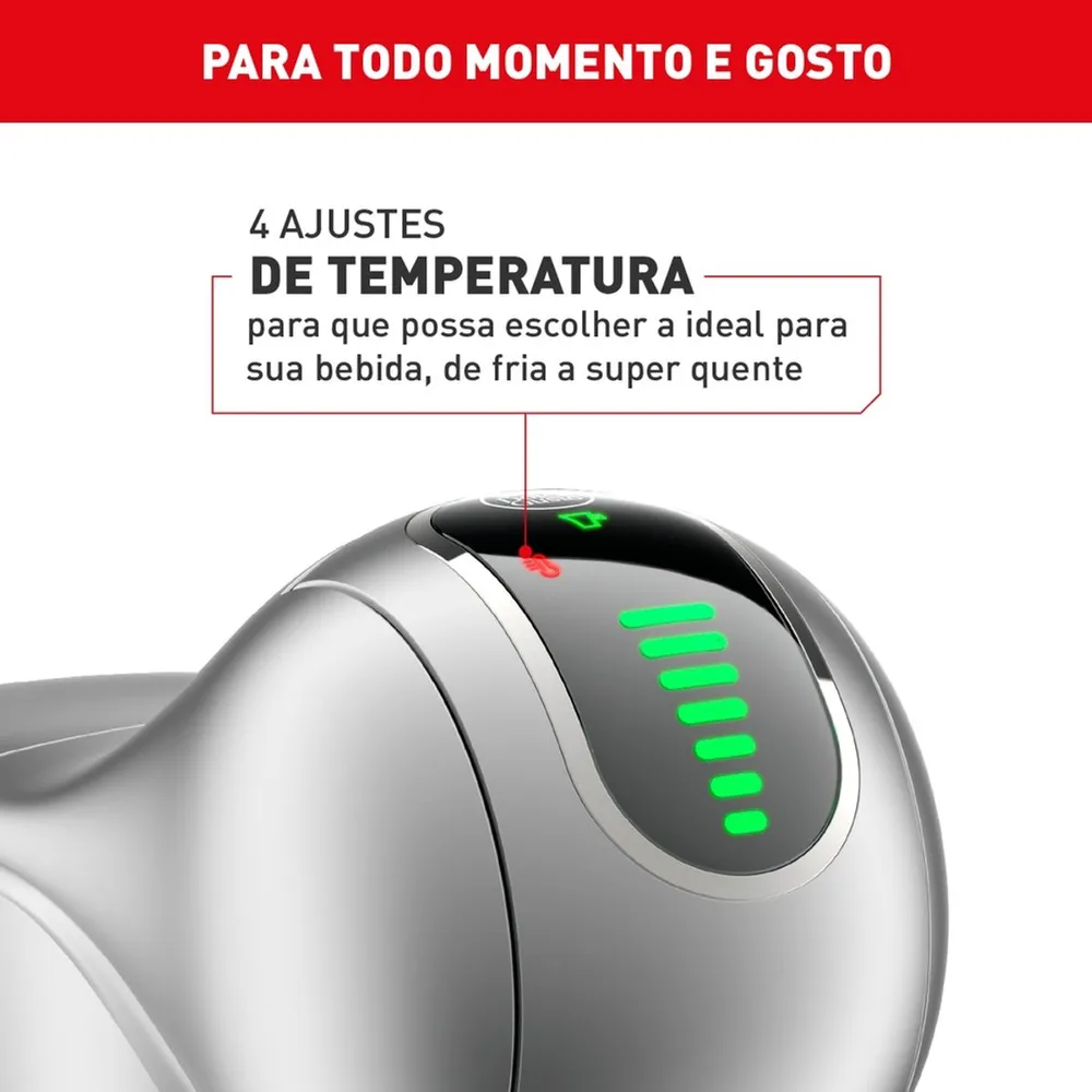 Cafeteira de Cápsula Nescafé Dolce Gusto Arno Genio S Touch DGS4 Automática Digital Cinza 1350W 220V — foto 4