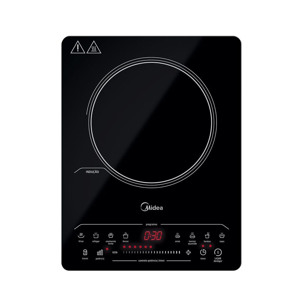 Cooktop 1 Boca Indução Portátil Midea CYAD11 Preto 127V