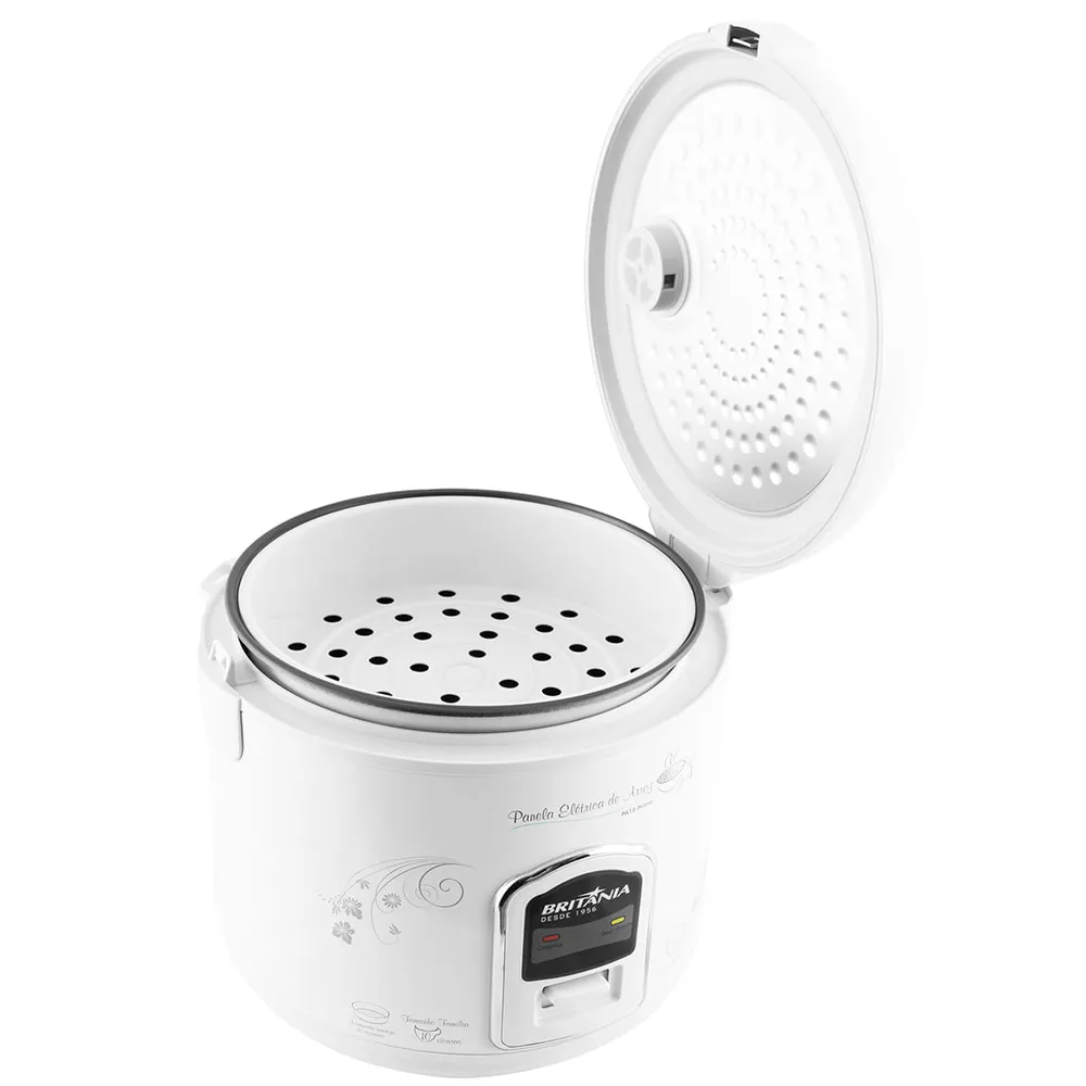 Panela de Arroz Elétrica Britânia 10 Xícaras 4L PA10 Prime Branca 220V — foto 2