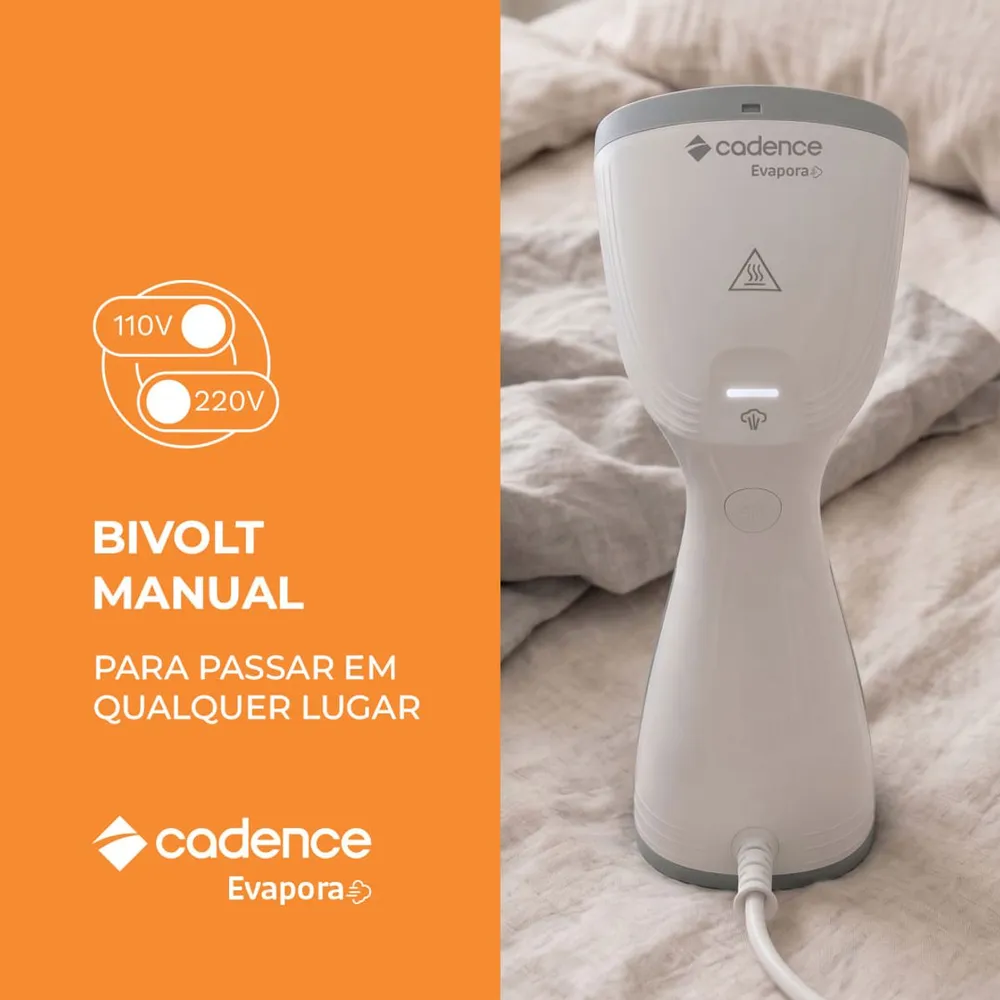 Passadeira a Vapor Portátil Cadence Evapora VAP950 Bivolt Cinza — foto 4