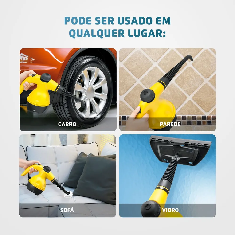 Higienizador a Vapor Mondial Vapor Wash HG-01 1000W Amarelo/Preto 127V — foto 3